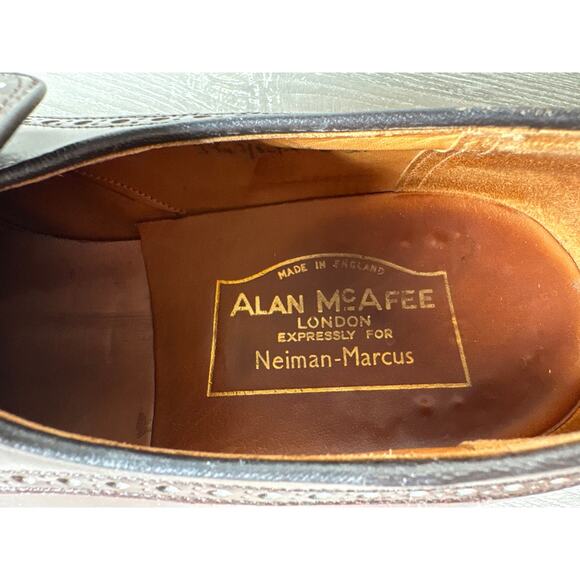 Vintage Alan McAfee London Neiman-Marcus- Men’s Brown Leather Dress Shoes - Picture 7 of 10